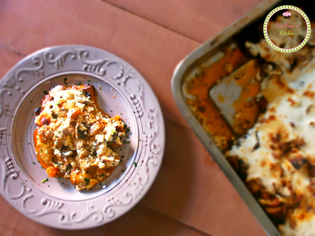 μπριάμ στο φούρνο- μπριάμ με κρέμα φέτας- φέτα- λαχανικά- ελληνική κουζίνα