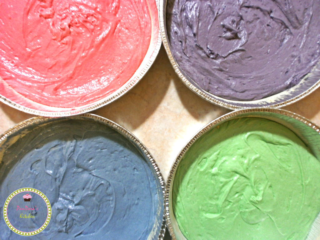 παντεσπάνι. κέικ ουράνιο τόξο, ουράνιο τόξο, τούρτα, κέικ