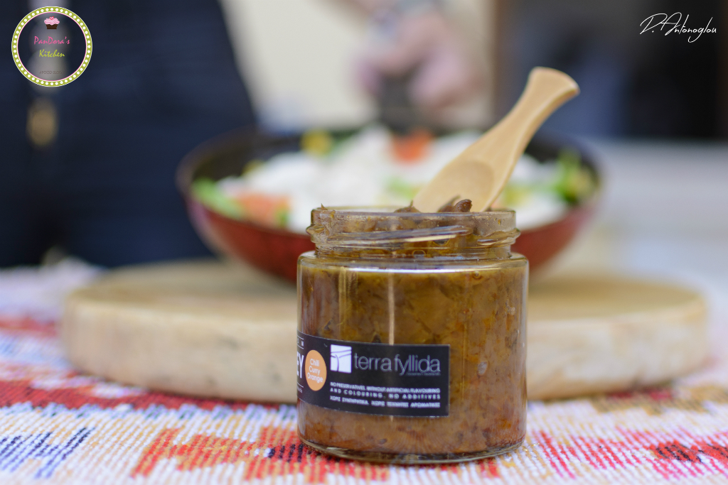 terra fyllida-chutney-chicken-mexican-mushroom-pandoras kitchen-kaloudia