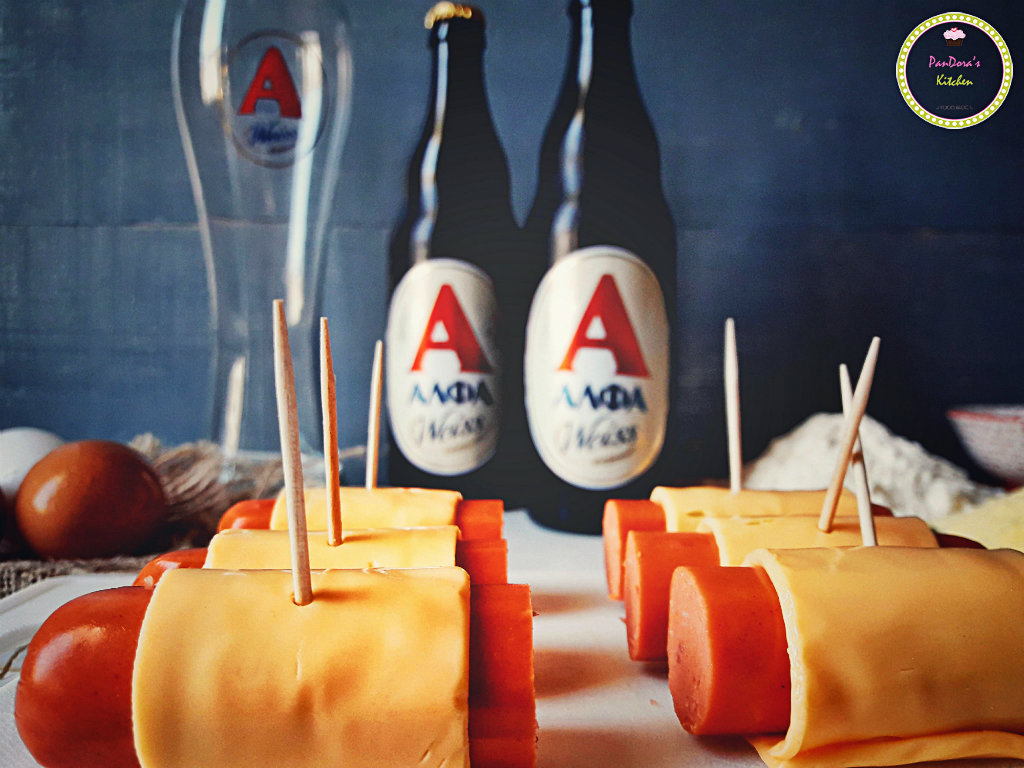 cheddar-corn dog-beer-alfa-sausage-finger food-pandora's kitchen