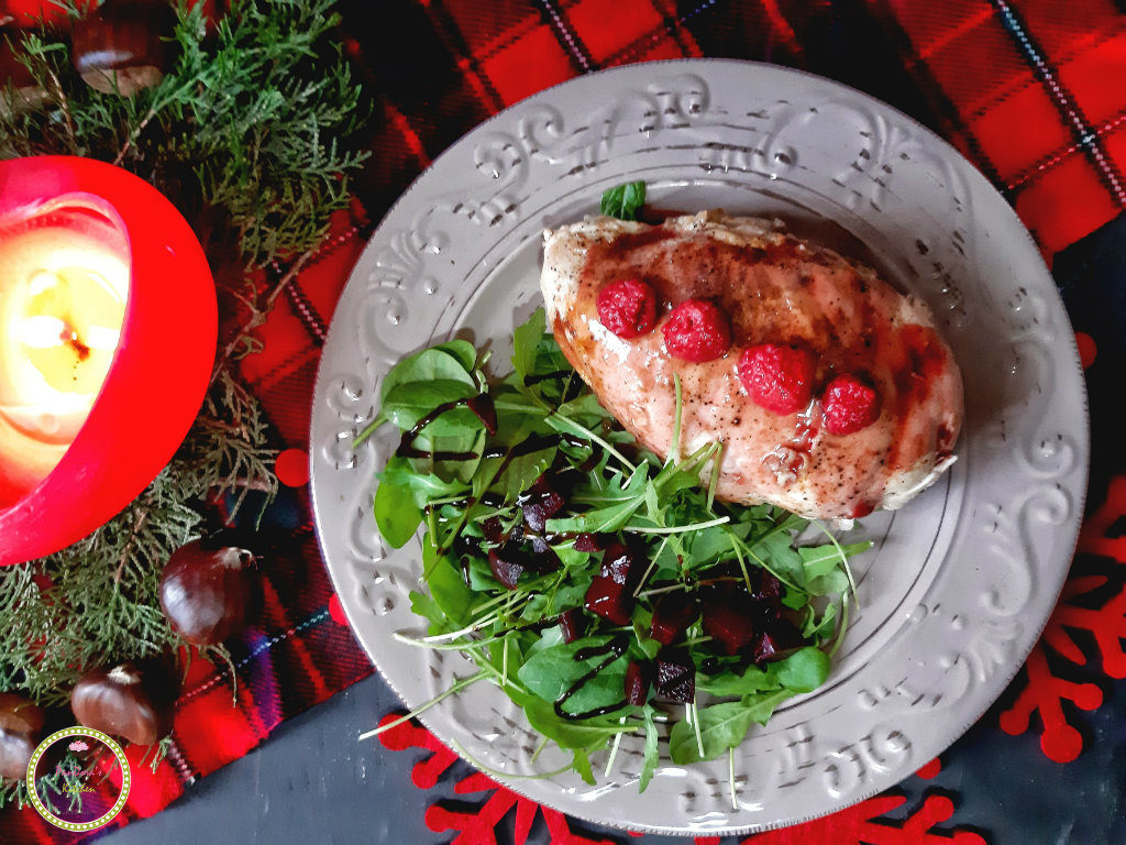 γεμιστό κοτόπουλο με σάλτσα μούρων-κοτόπουλο-άλφα-μπύρα-χριστουγεννιάτικη συνταγή